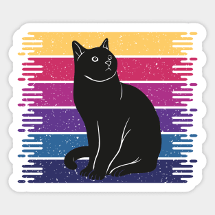 Black Cat's Love Affair with the House in Riga Sticker